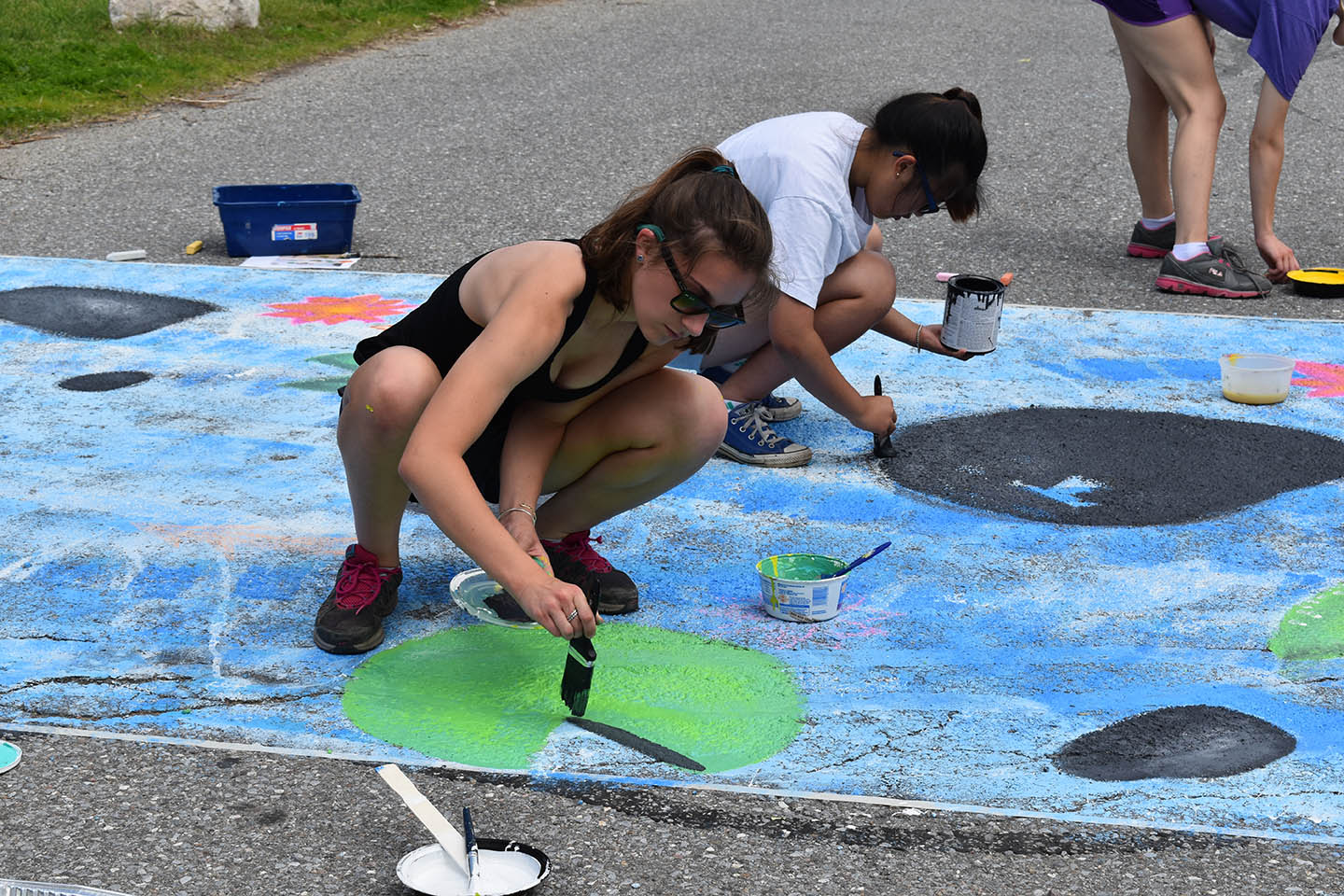 Students paint crosswalks 2017